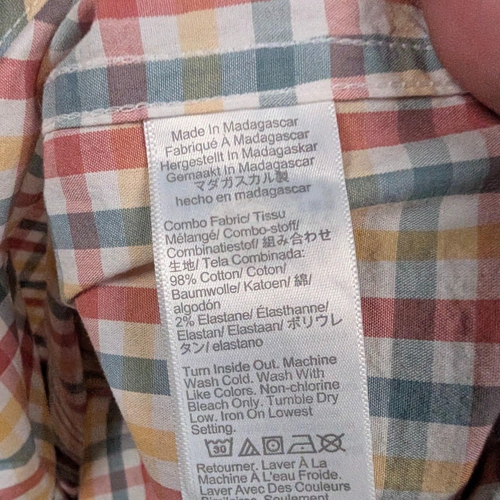 J Crew Shirt Mens XL Multicolor Check Flex Washed Classic LS Button Down NEW - Picture 8 of 10